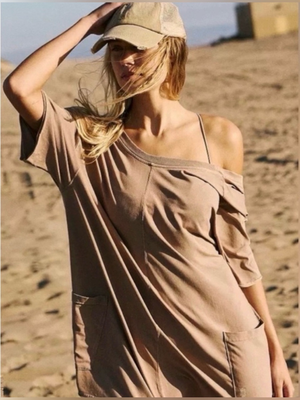 FP Movement by Free People Hot Shot Romper in Mocha Latte